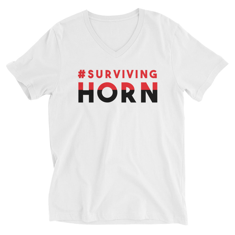Surviving Horn, Smooth Hash Tag Edition, V-neck